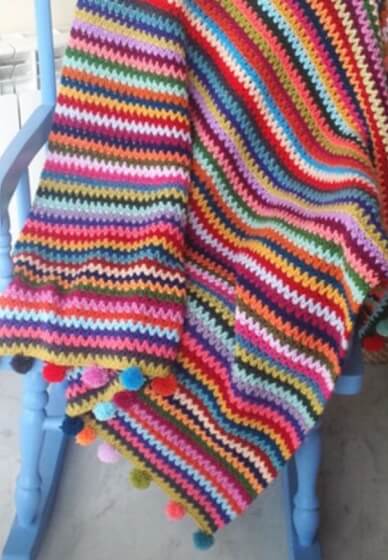 V-Stitch Blanket Crochet Class