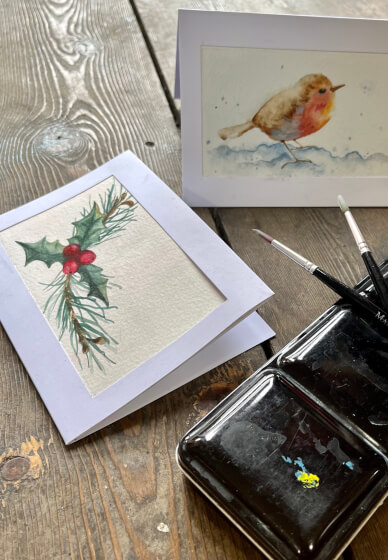 Watercolour Christmas Card Making Workshop