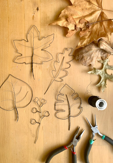 Wire Art Leaves in a Frame Workshop