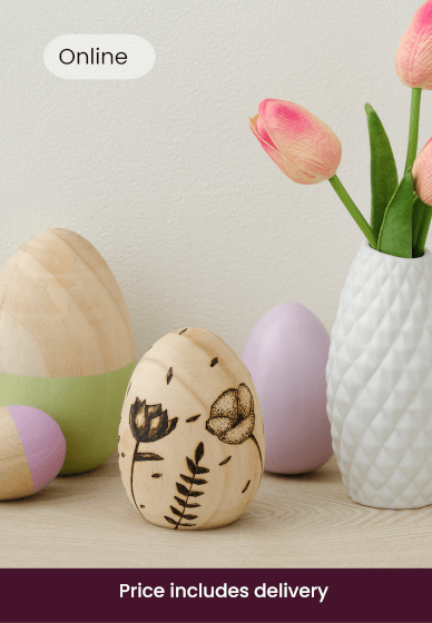 Wooden Easter Egg Pyrography Workshop