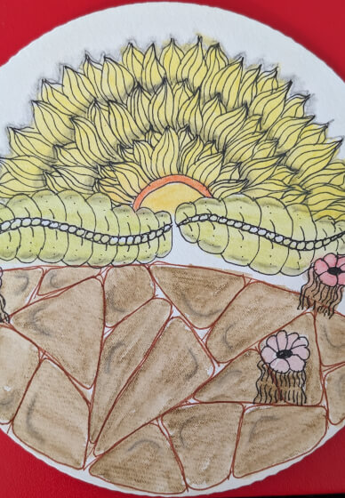 Zentangle Art - Sunflower Rising