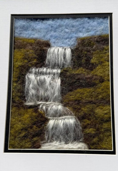 2D Felted Waterfall Picture Workshop