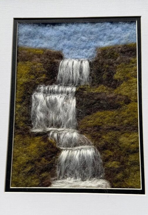 2D Felted Waterfall Picture Workshop