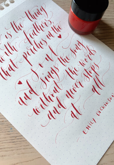 4 Week Dip Pen Modern Calligraphy Course