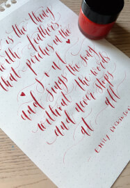 4 Week Dip Pen Modern Calligraphy Course