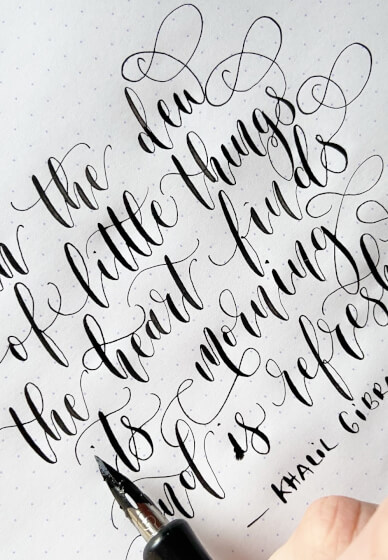 4 Week Dip Pen Modern Calligraphy Course