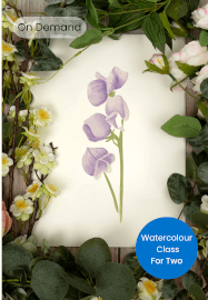 A Creative Day Together On-Demand Sweet Pea Watercolour Class
