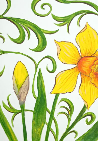Acrylic Painting Workshop: Daffodil