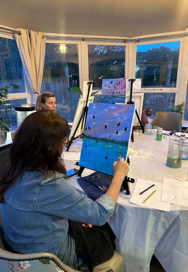 Acrylic Painting Workshop - Golden Hour Sunset