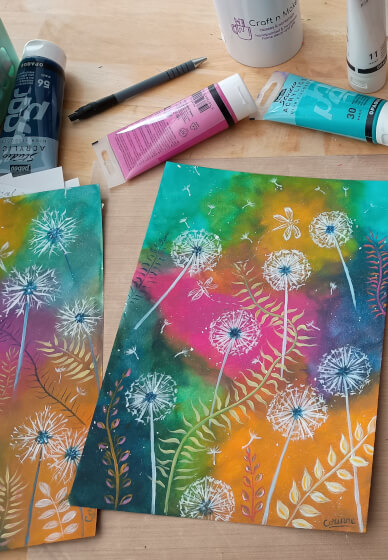 Acrylic Painting Workshop: Whimsical Dandelions
