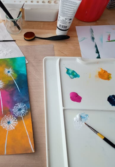 Acrylic Painting Workshop: Whimsical Dandelions