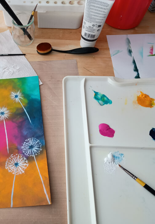 Acrylic Painting Workshop: Whimsical Dandelions