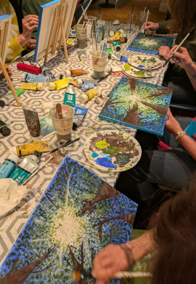 Acrylic Sip and Paint Class: Crouch End, London