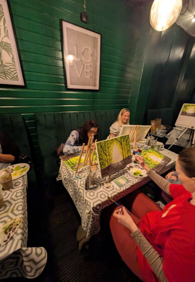 Acrylic Sip and Paint Class: Crouch End, London