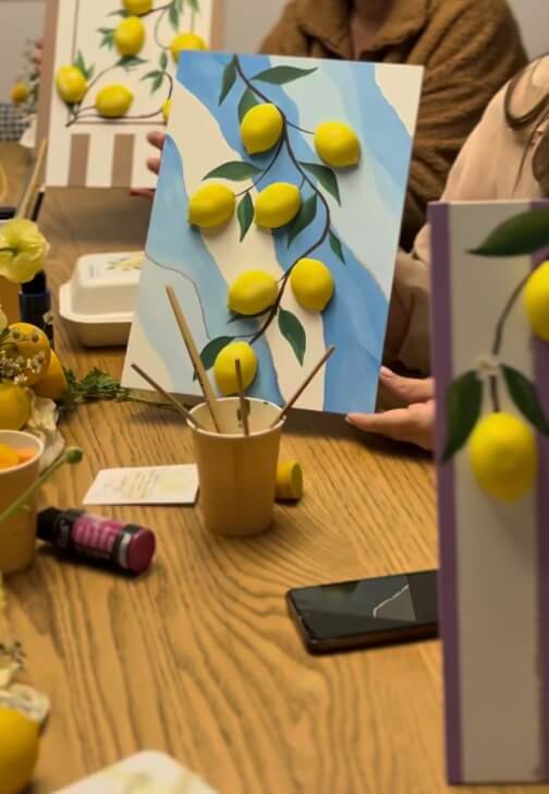 Amalfi Lemon Texture Art Workshop