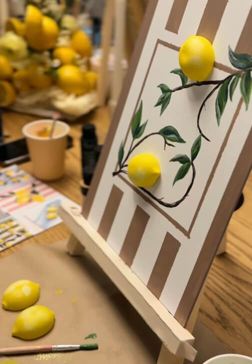 Amalfi Lemon Texture Art Workshop