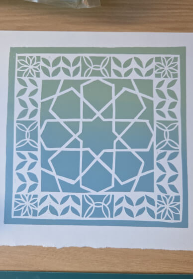 Arabesque Inspired Relief Printing Workshop