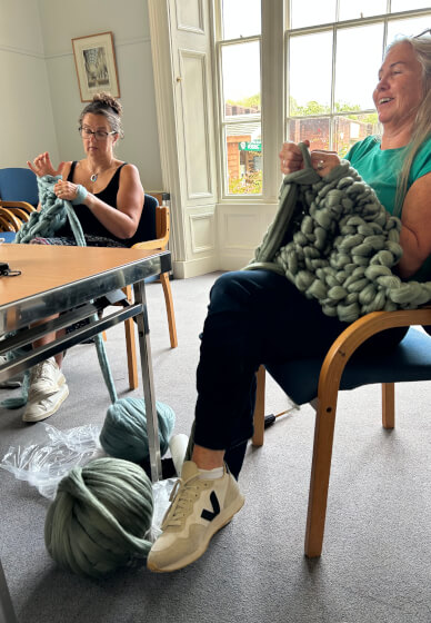 Arm Knitted Blanket Workshop