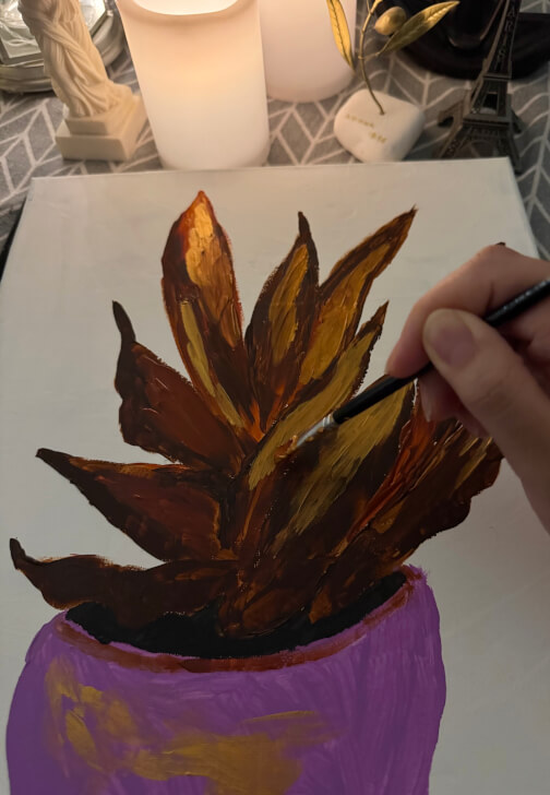 Autumn Painting on Canvas