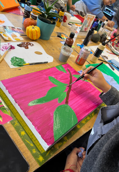 Autumn Painting on Canvas