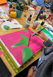 Autumn Painting on Canvas