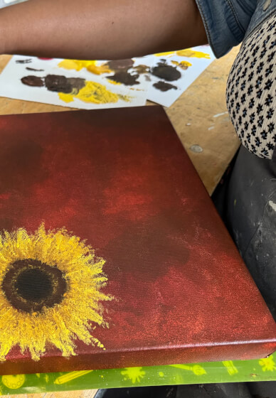 Autumn Painting on Canvas