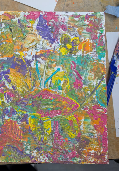 Autumn Painting on Canvas