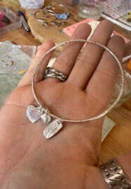 Bangle with Silver Charms Workshop