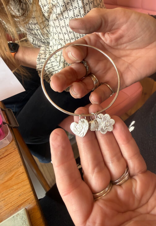 Bangle with Silver Charms Workshop