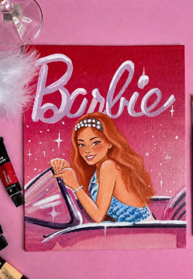 Barbie-Themed Pink Painting Party