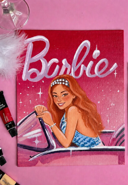 Barbie-Themed Pink Painting Party