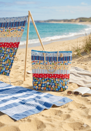 Beach-Themed Striped Tote Bag Workshop