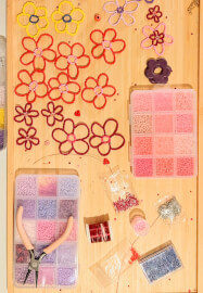 Beaded Flower Jewellery Workshop in a Real Artist's Studio