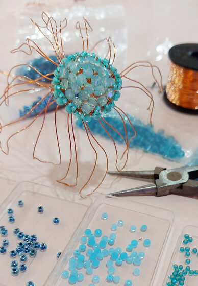 Beaded Wire Flowers Workshop