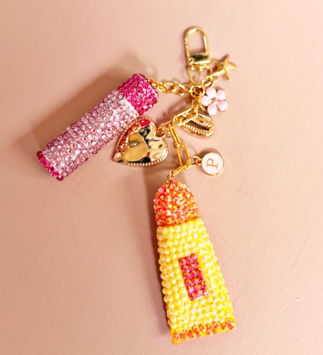 Bedazzled Lip Balm Bag Charms Class