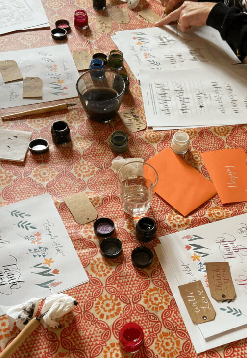Beginner Dip Pen Calligraphy Workshop - Summer Cards