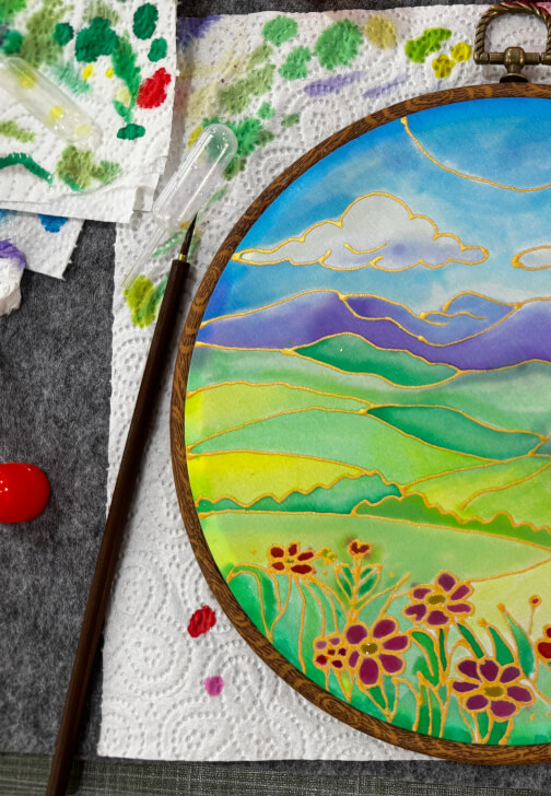 Beginner Silk Sun Catcher Painting Workshop (With Templates)