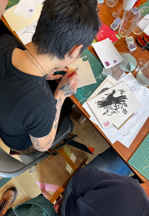 Beginners Lino Printing Workshop at Hill Station Café