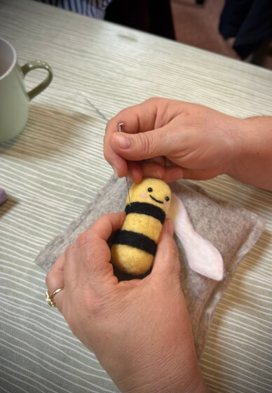 Beginners Needle Felted Honey Bee Workshop