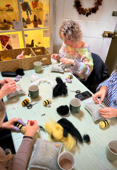 Beginners Needle Felted Honey Bee Workshop