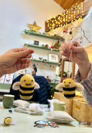 Beginners Needle Felted Honey Bee Workshop