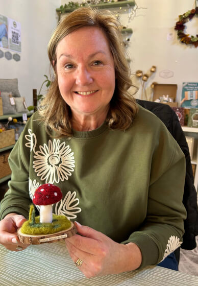 Beginners Needle Felted Mushroom Scene Workshop