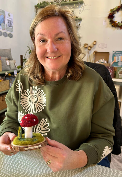 Beginners Needle Felted Mushroom Scene Workshop