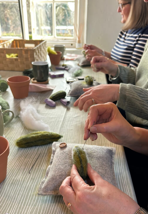 Beginners Needle Felted Potted Cactus Workshop