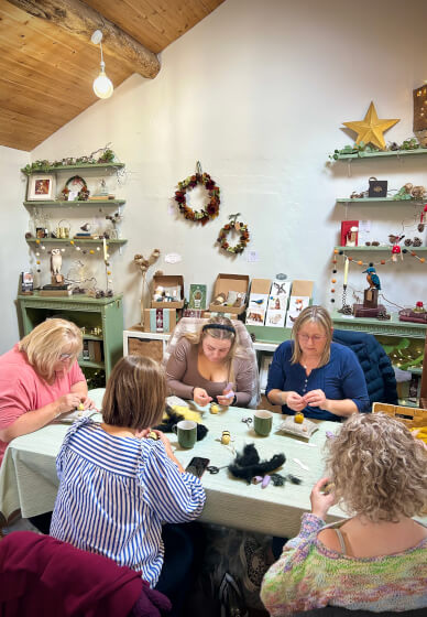 Beginners Needle Felting Cake Pincushion Summer Workshop