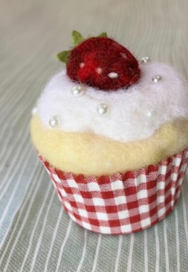 Beginners Needle Felting Cake Pincushion Summer Workshop