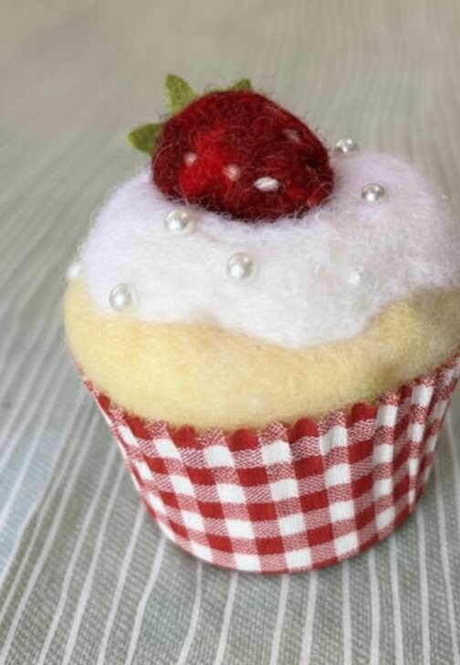 Beginners Needle Felting Cake Pincushion Summer Workshop