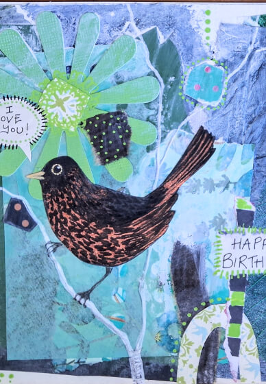 Bird Art Collage and Mixed Media Workshop