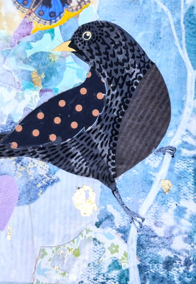 Bird Art Collage and Mixed Media Workshop