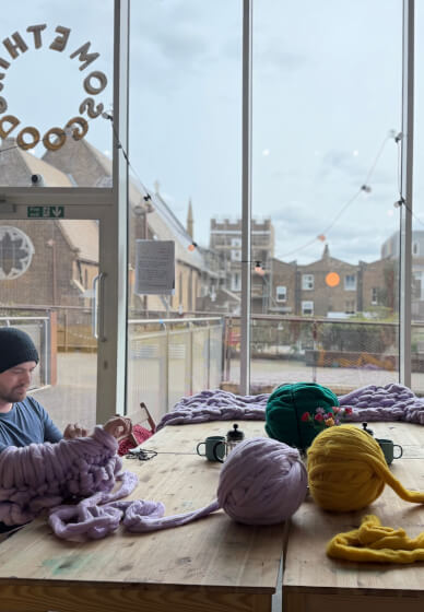 Blanket Arm Knitting Workshop